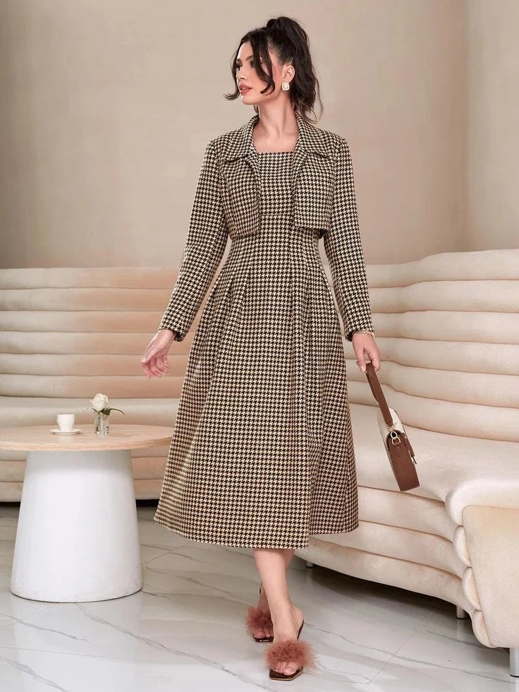 Check 2 Piece Dress