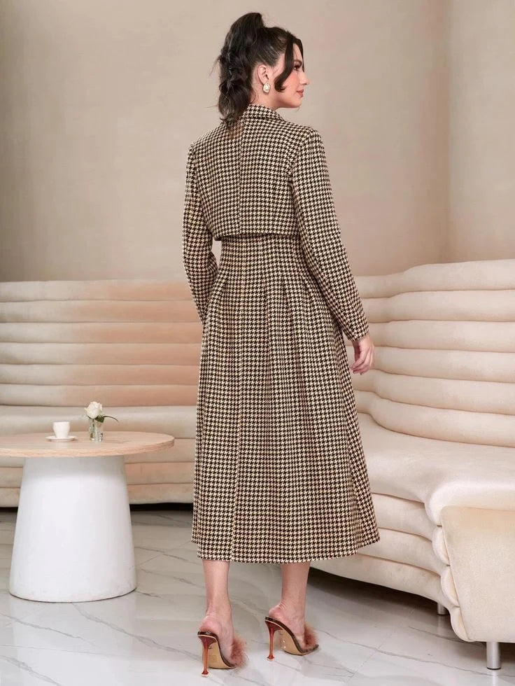 Check 2 Piece Dress