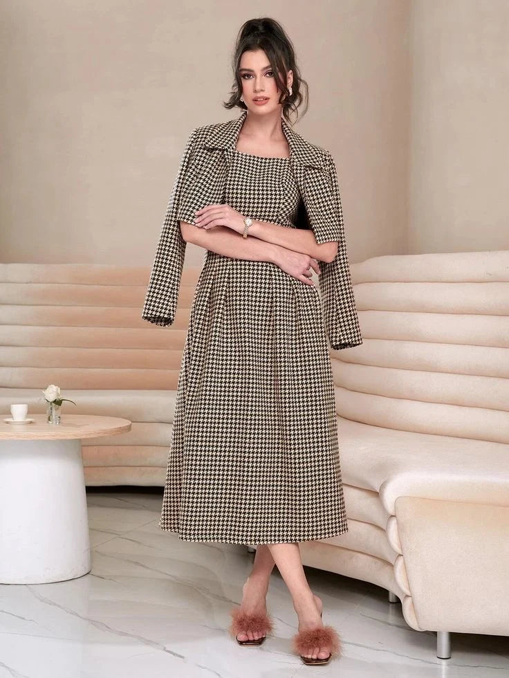 Check 2 Piece Dress